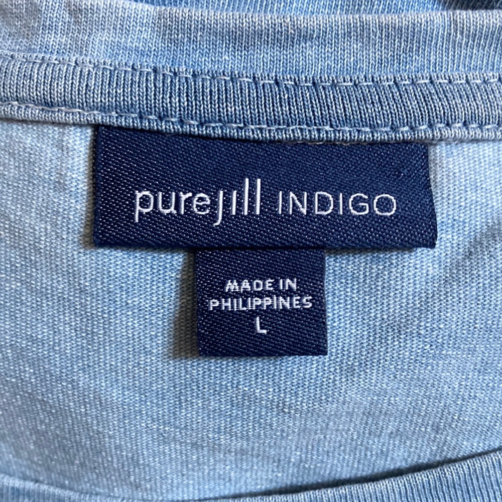 Pure Jill Blue Ombre Women's T-Shirt Dress size L - Picture 6 of 6